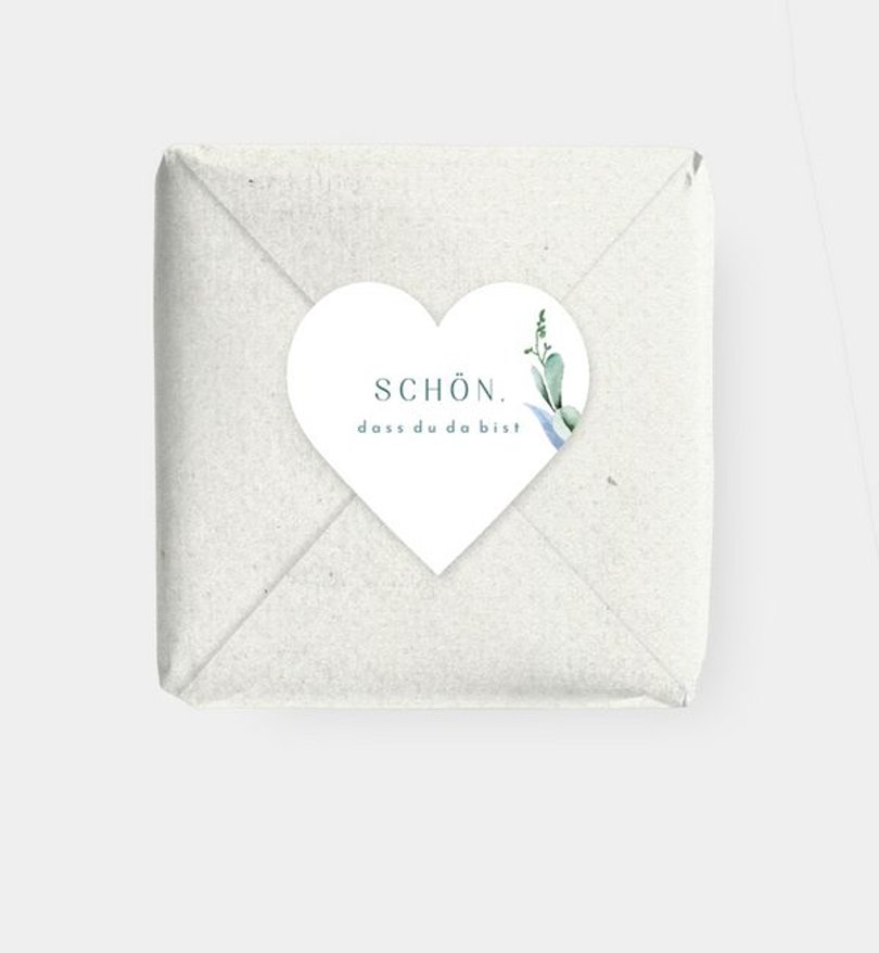 Geschenkaufkleber Konfirmation Blätterzeichen