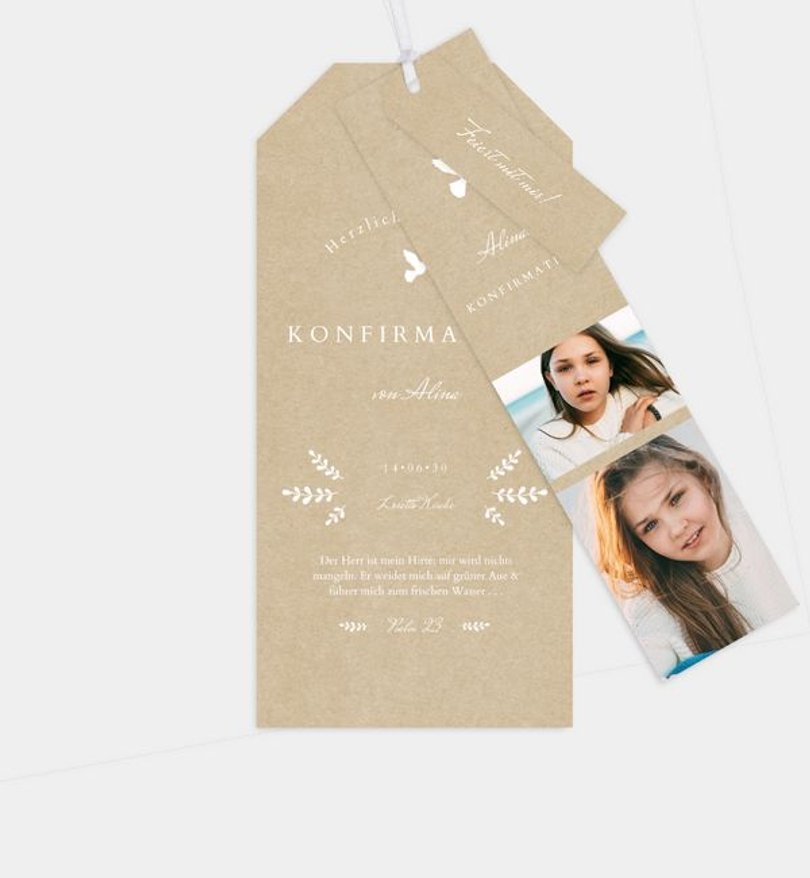 Einladungskarte Konfirmation Gottes Segen · Crafty
