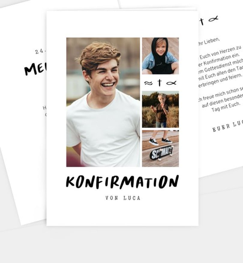 Einladungskarte Konfirmation Diem