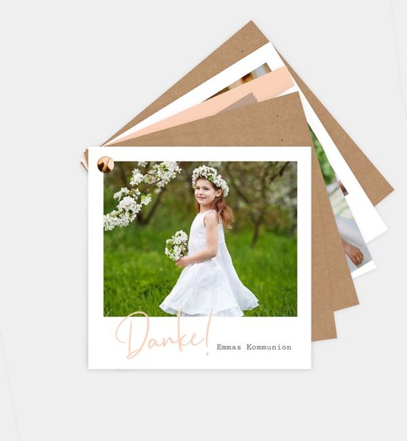Dankeskarte Kommunion Handmade