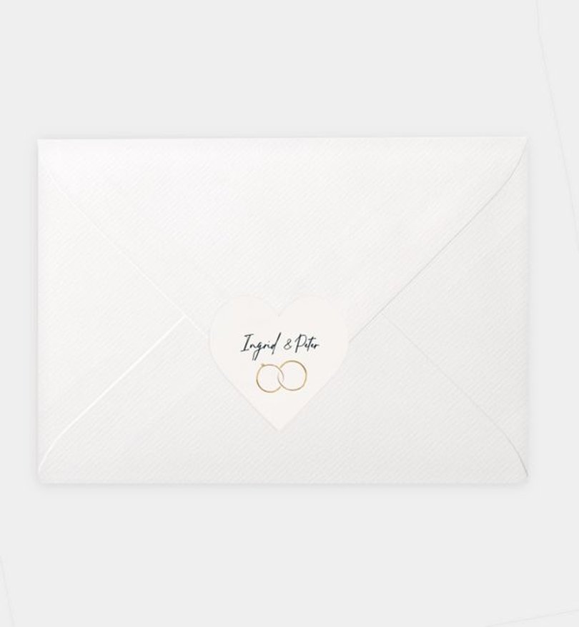 Siegelsticker Goldene-Hochzeit Ringe
