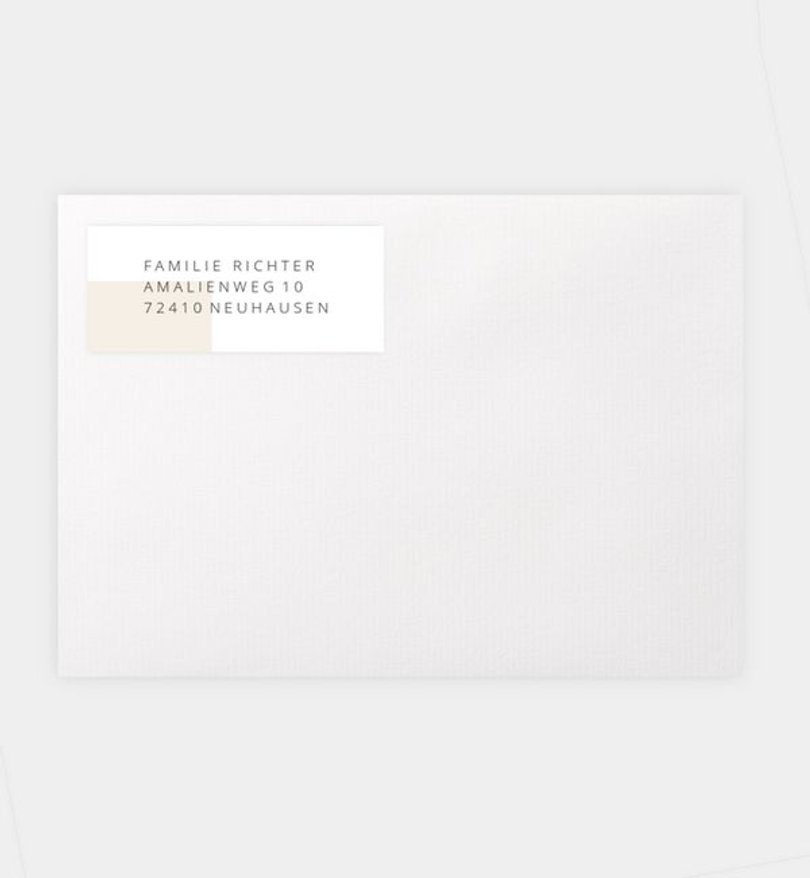 Absenderaufkleber Goldene-Hochzeit Minimal Modern