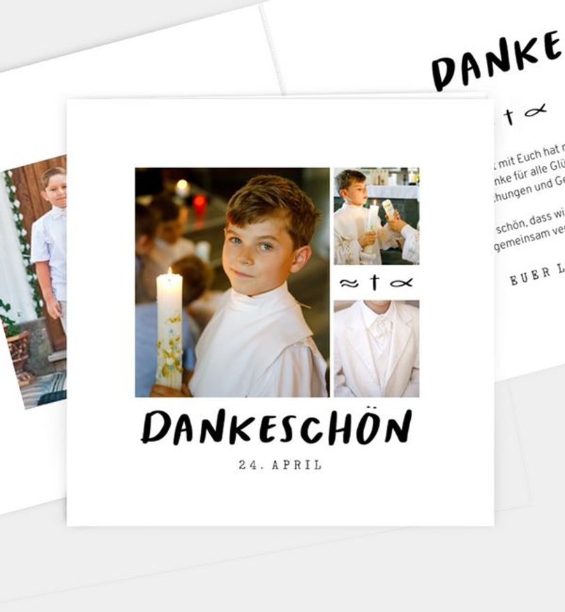 Dankeskarte Kommunion Diem