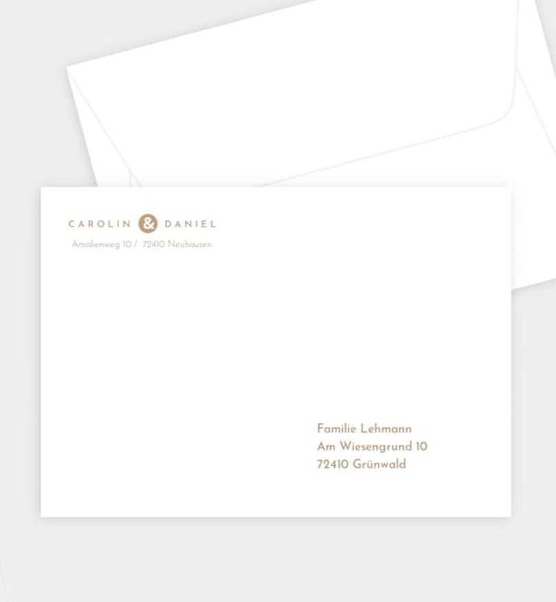 Briefumschlag Goldene-Hochzeit Easy Wedding
