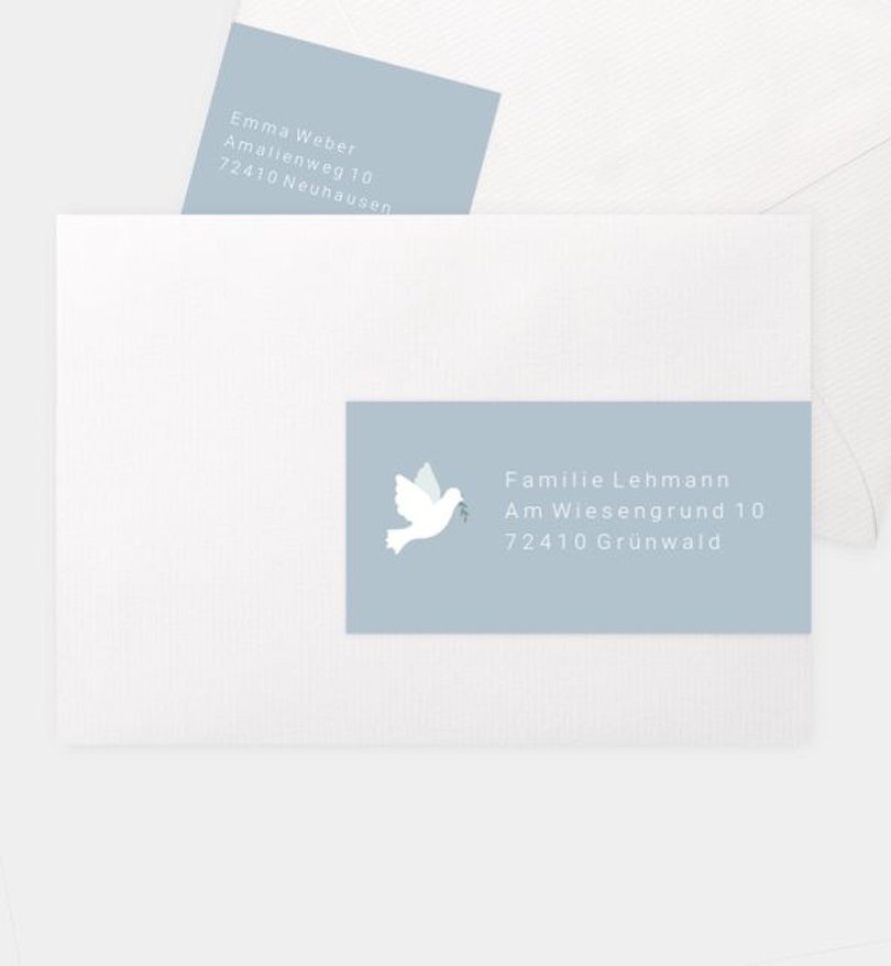 Adressaufkleber Konfirmation Flying Bird