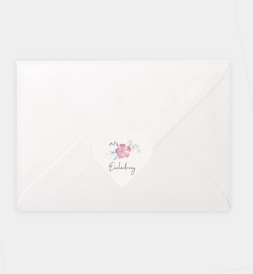 Siegelsticker Goldene-Hochzeit Helles Bouquet · Vintage