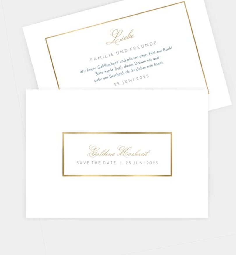 Save-The-Date Karte Goldene Hochzeit Delightful Time