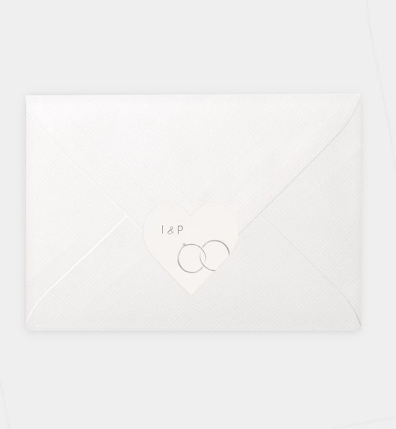 Siegelsticker Silberhochzeit Ringe