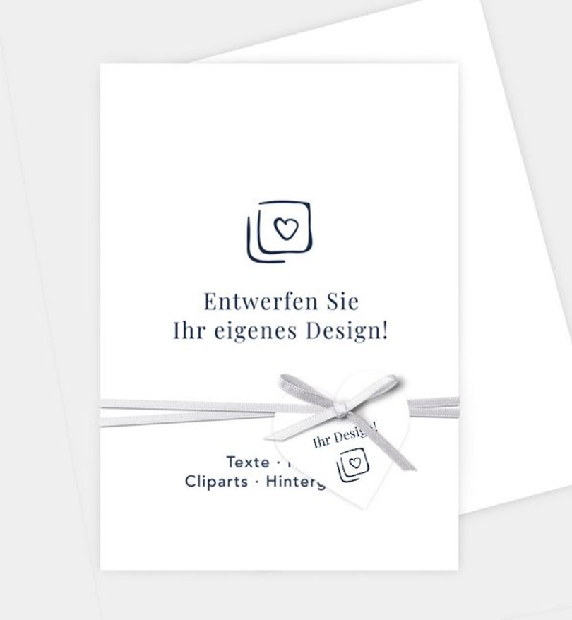 Dankeskarte Hochzeit Blanko Design