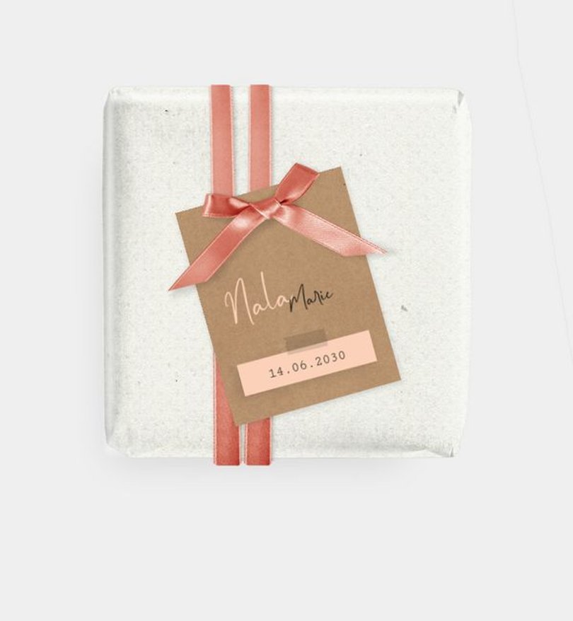 Geschenkanhänger Taufe Handmade