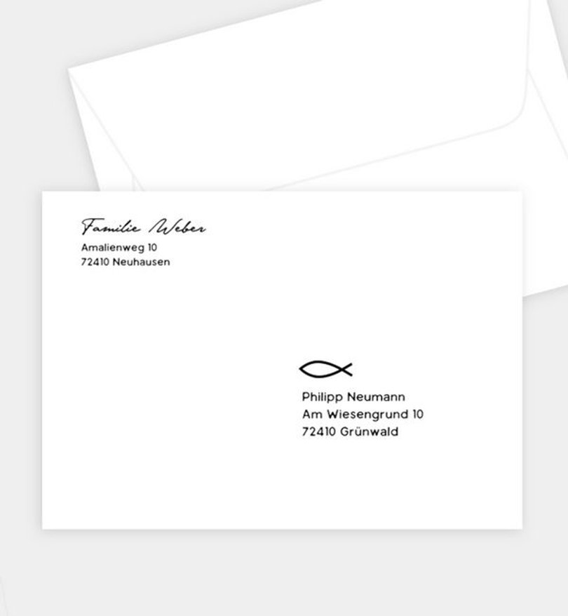Briefumschlag Konfirmation Familienpost · Crafty