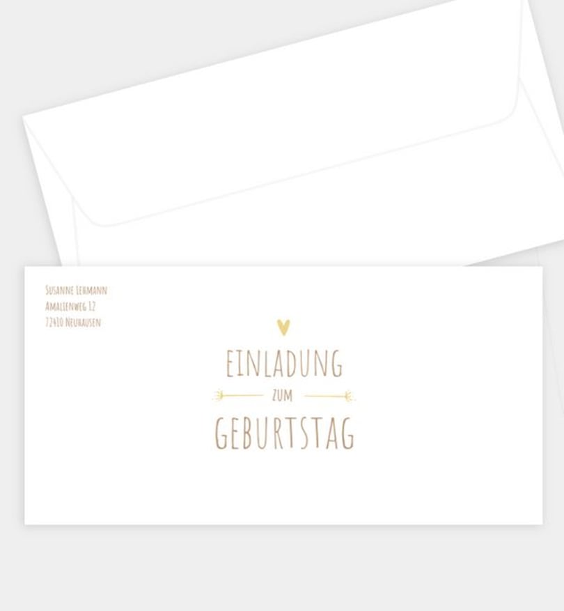 Briefumschlag Geburtstag Rustic Party