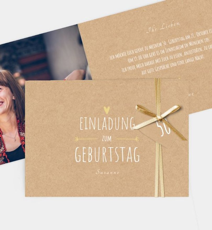 Einladungskarte Geburtstag Rustic Party