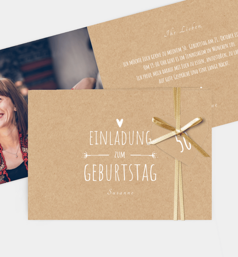 Einladungskarte Geburtstag Rustic Party