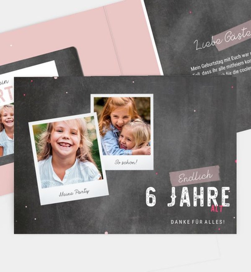 Dankeskarte Kindergeburtstag Meine neue Welt