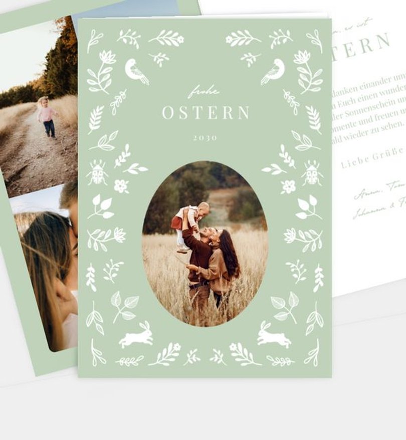 Grußkarte Ostern Nature Blessing