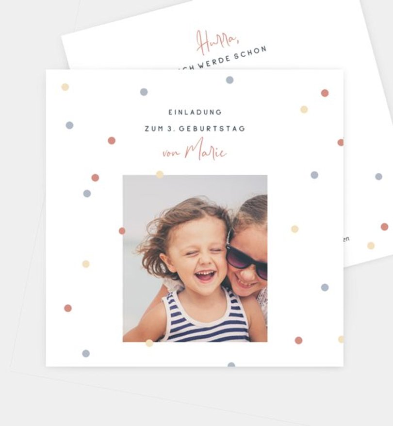 Einladungskarte Kindergeburtstag Little Confetti