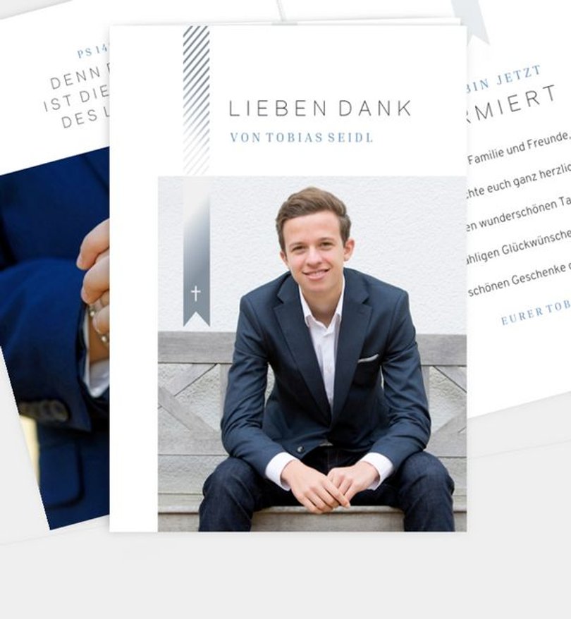 Dankeskarte Firmung Zeichenband