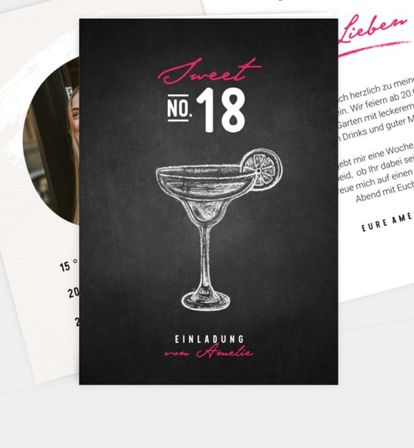 Einladungskarte Geburtstag Cheers