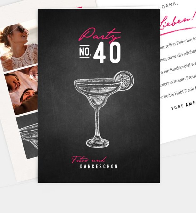 Dankeskarte Geburtstag Cheers