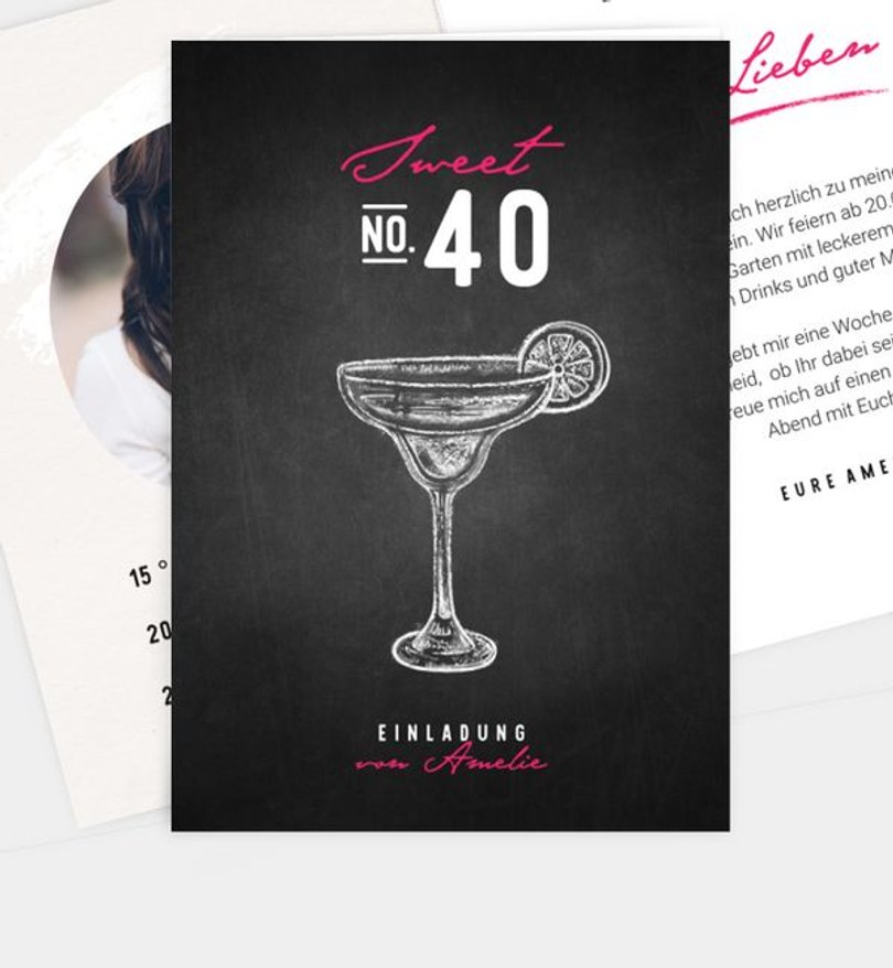 Einladungskarte Geburtstag Cheers