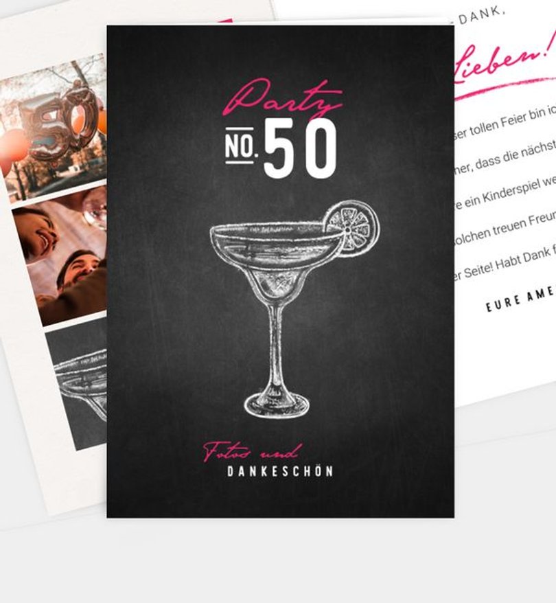 Dankeskarte Geburtstag Cheers