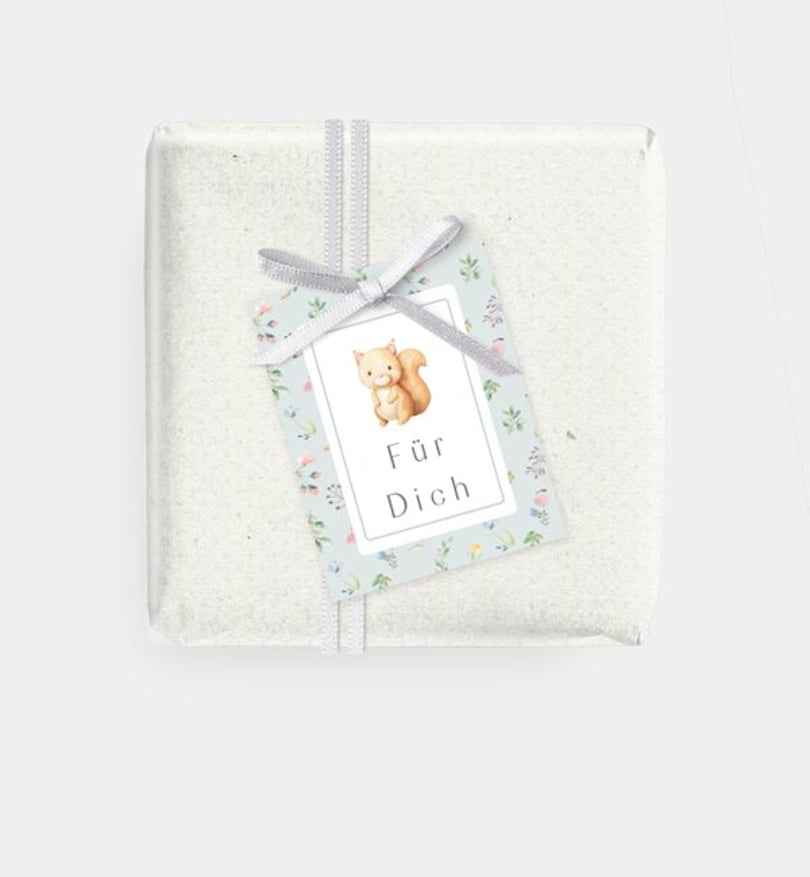 Geschenkanhänger Kindergeburtstag Süße Blümchen