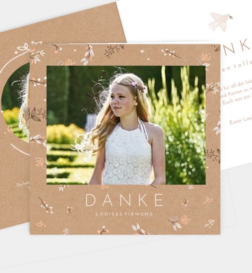 Dankeskarte Firmung Vogelgesang