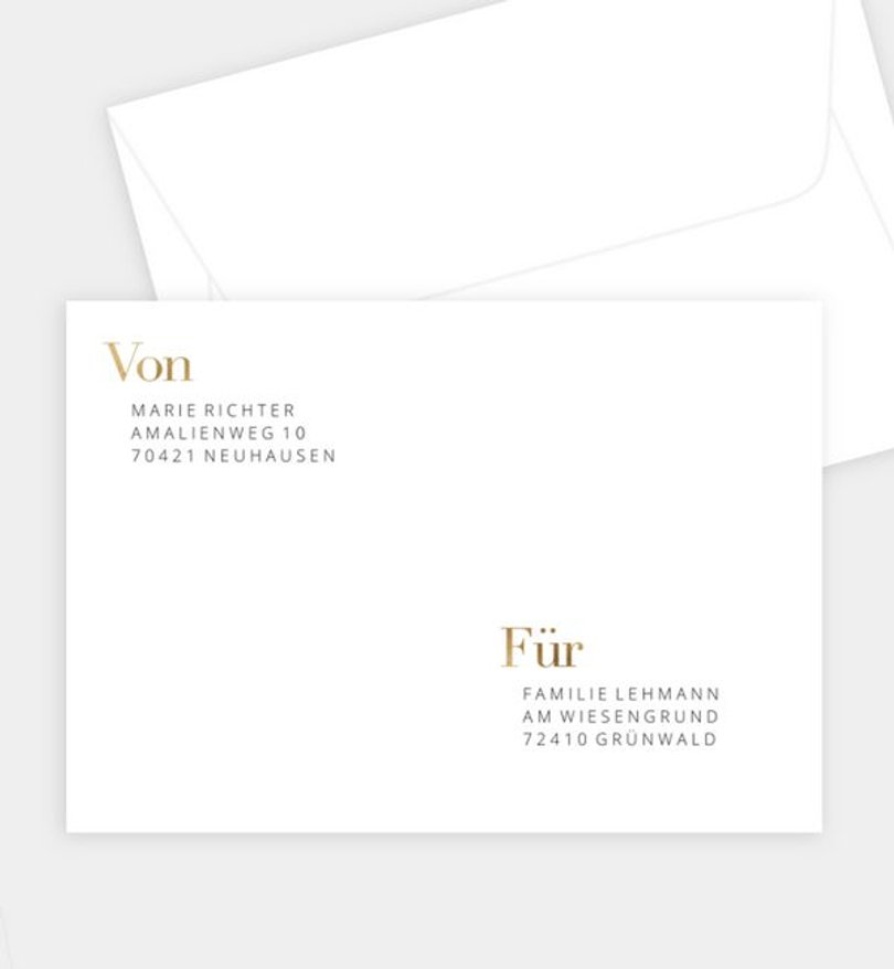 Briefumschlag Geburtstag Minimal Modern