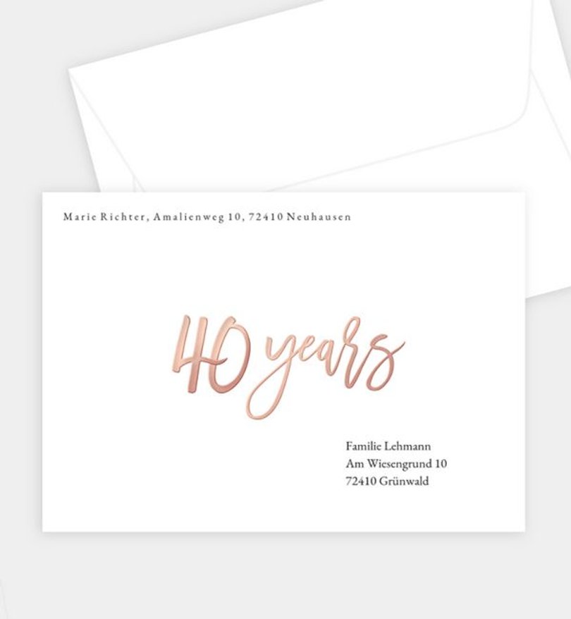 Briefumschlag Geburtstag Rosegold-Crafty