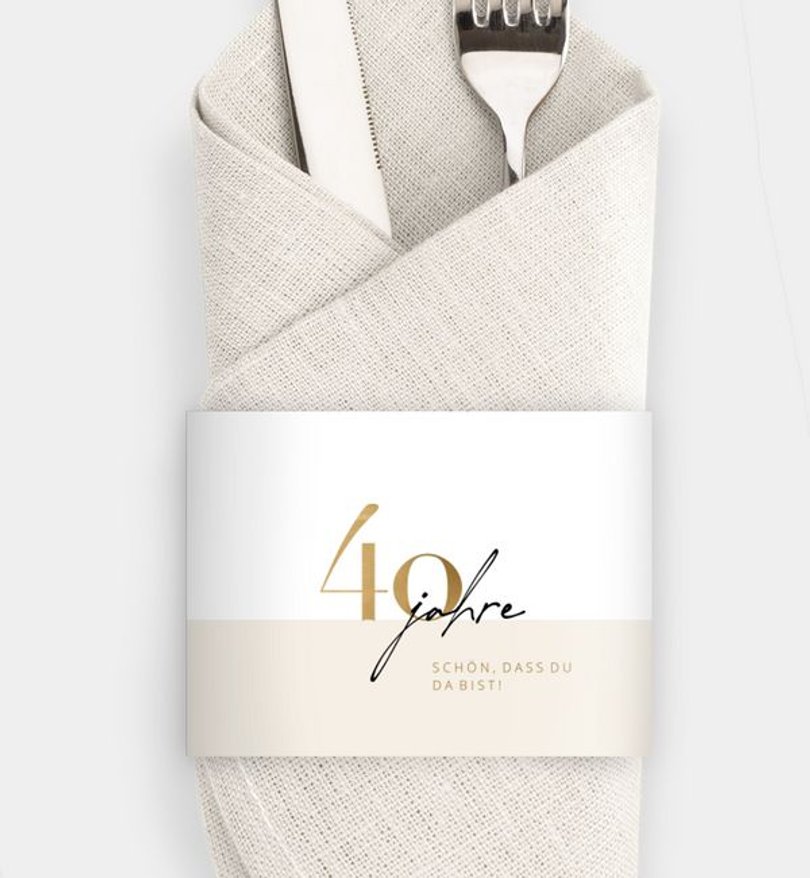 Besteck Servietten-Zubehör Geburtstag Minimal Modern