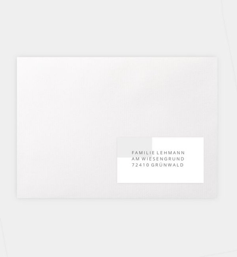 Empfängeraufkleber Geburtstag Minimal Modern
