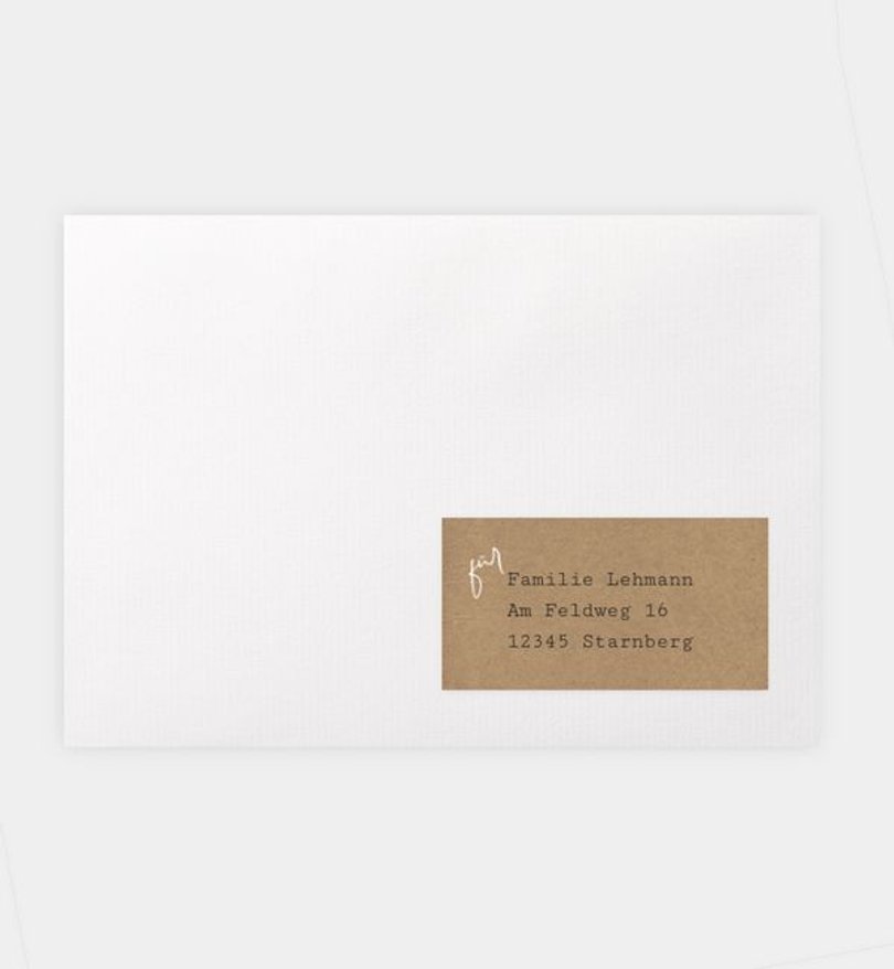 Empfängeraufkleber Geburtstag Handmade
