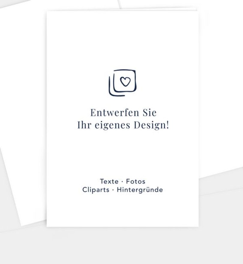 Einladungskarte Hochzeit Blanko Design