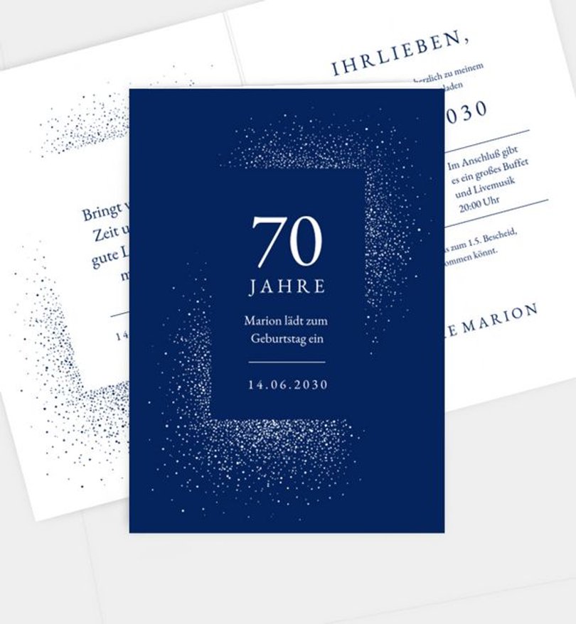 Einladungskarte Geburtstag Royal Dots