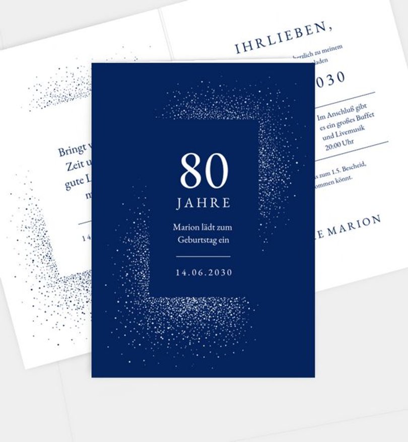 Einladungskarte Geburtstag Royal Dots