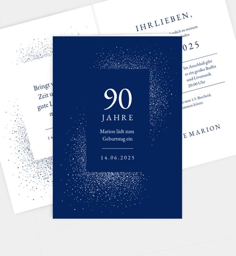 Einladungskarte Geburtstag Royal Dots