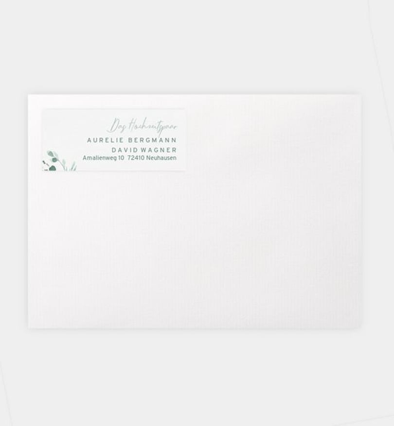 Absenderaufkleber Hochzeit Sommerduft