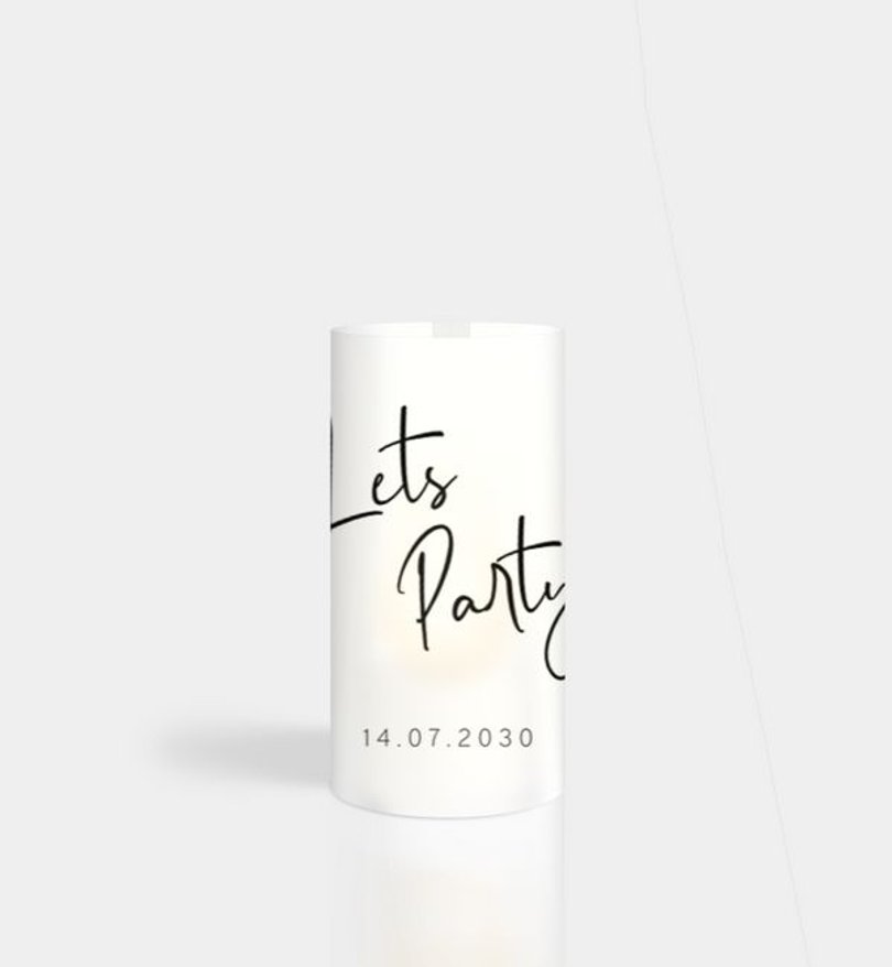 Windlichtkarte Geburtstag Voller Freude