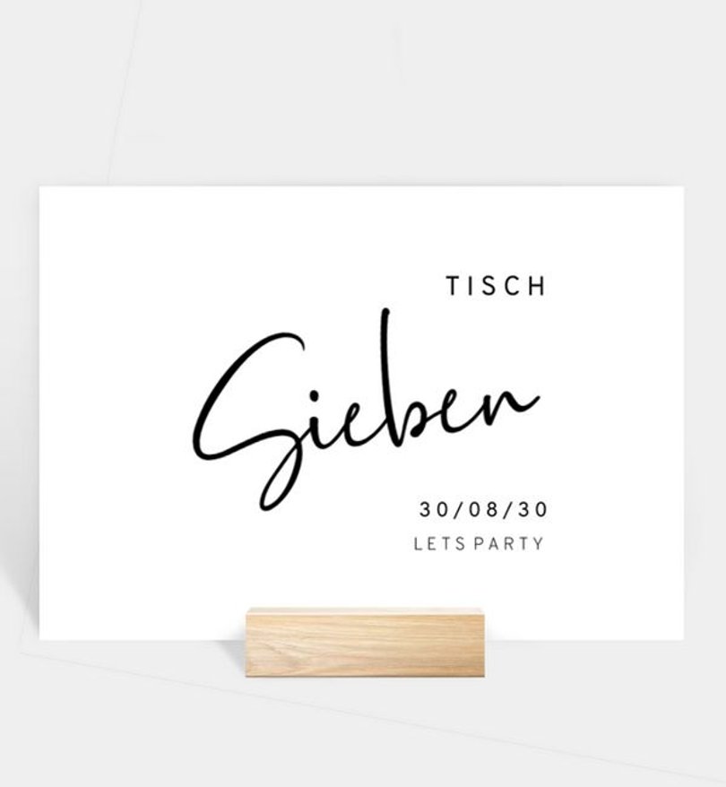 Tischnummer Geburtstag Voller Freude