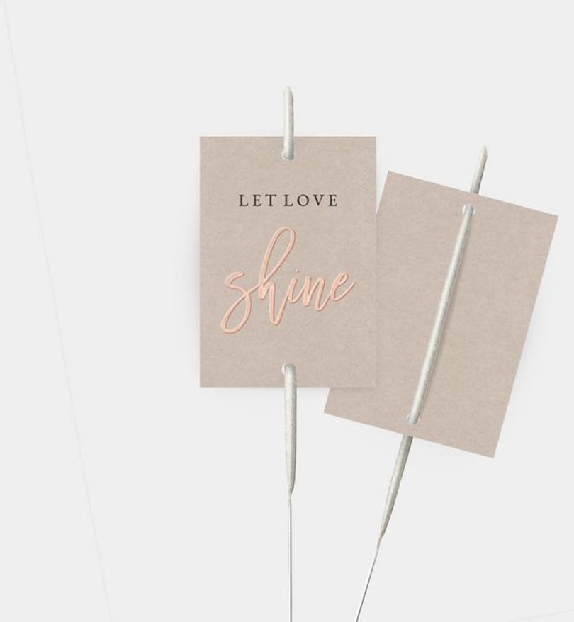Wunderkerzenetikett Hochzeit Rosegold · Crafty