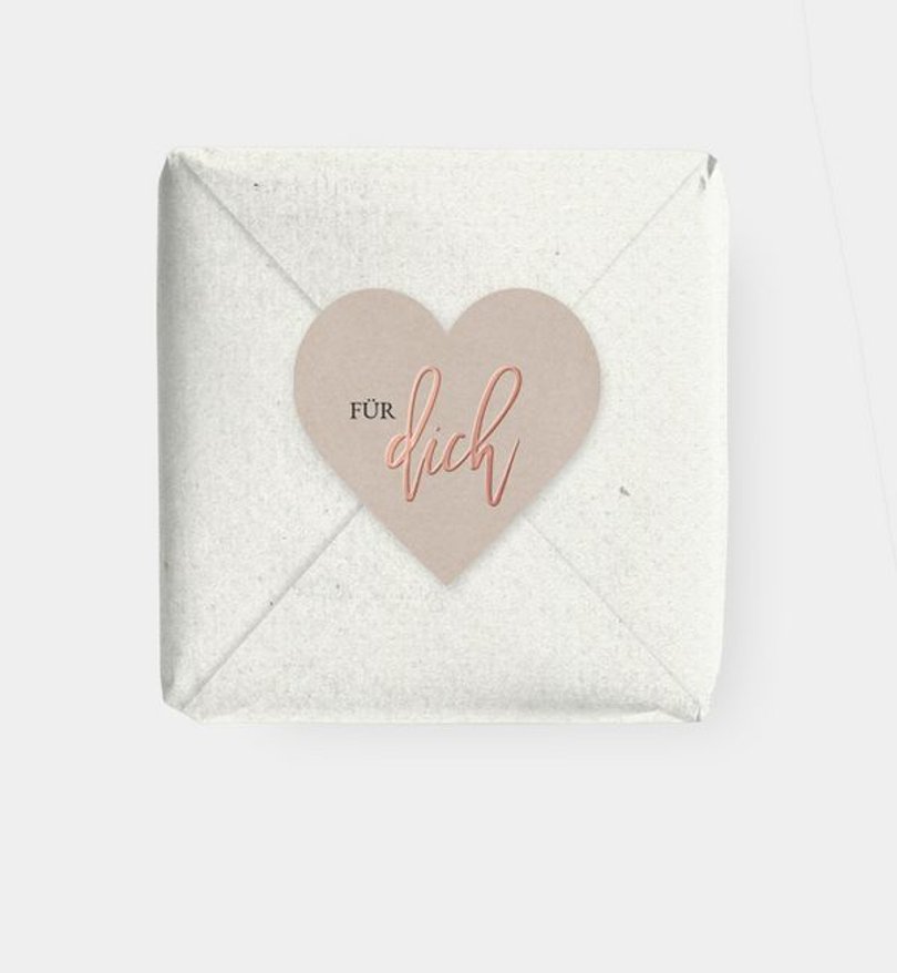 Geschenkaufkleber Hochzeit Rosegold · Crafty