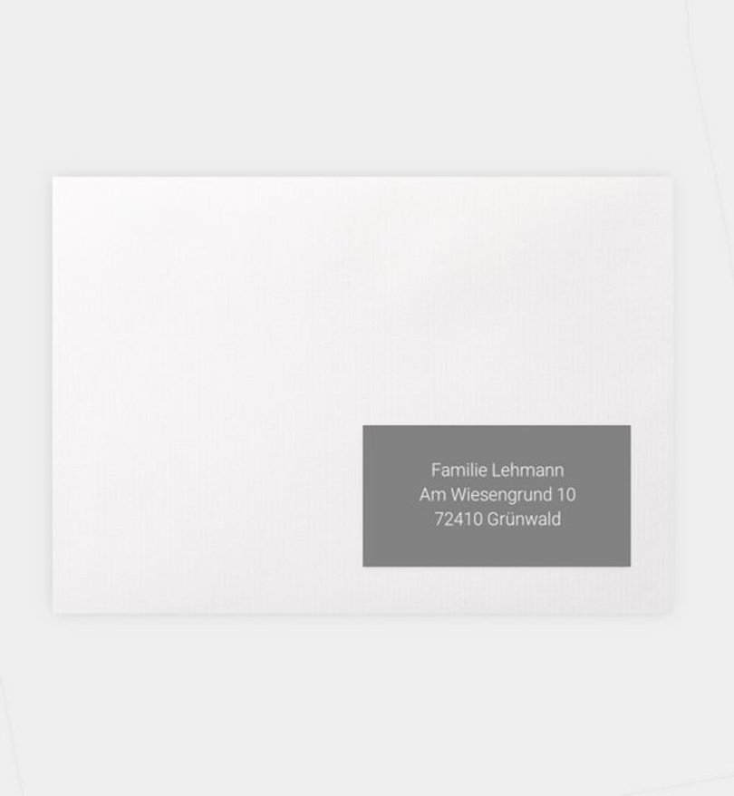 Empfängeraufkleber Geburtstag Modern Font