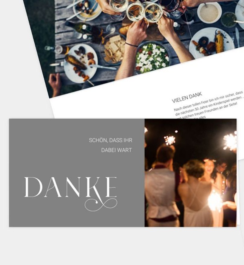 Dankeskarte Geburtstag Modern Font