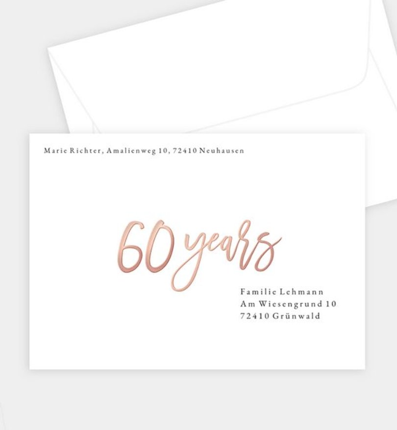Briefumschlag Geburtstag Rosegold-Crafty