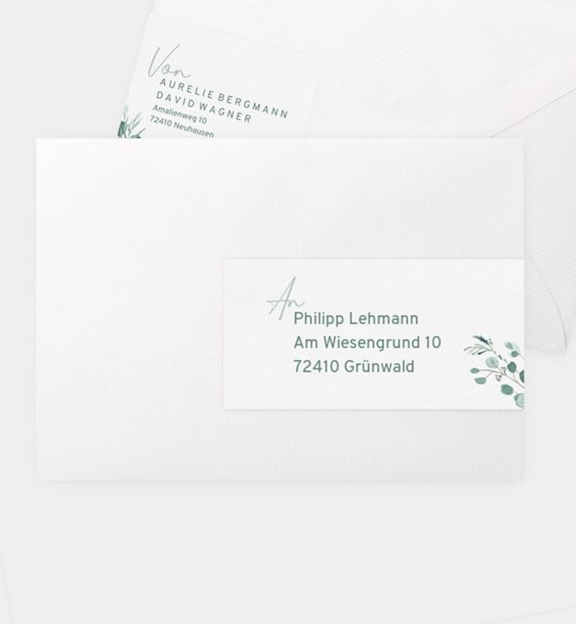 Adressaufkleber Hochzeit Sommerduft