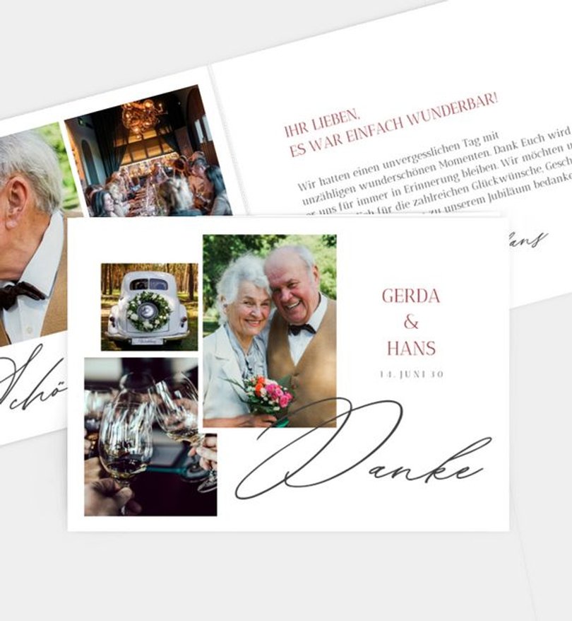 Dankeskarte Goldene-Hochzeit Say Yes
