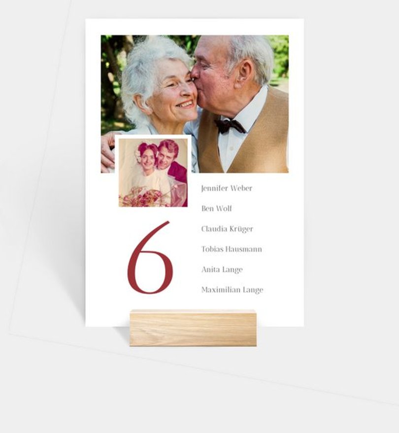 Gruppentischkarte Goldene Hochzeit Say Yes