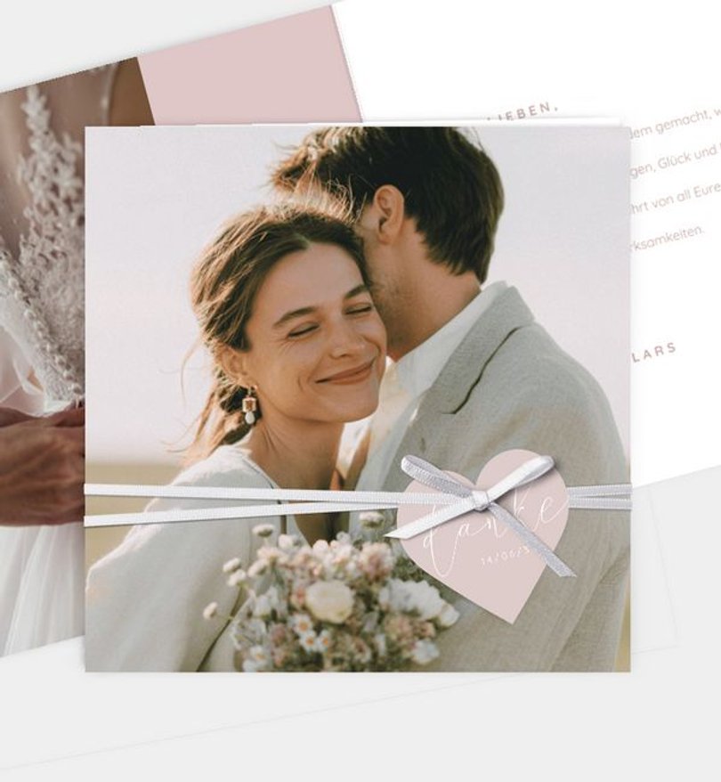 Dankeskarte Hochzeit Yes, love