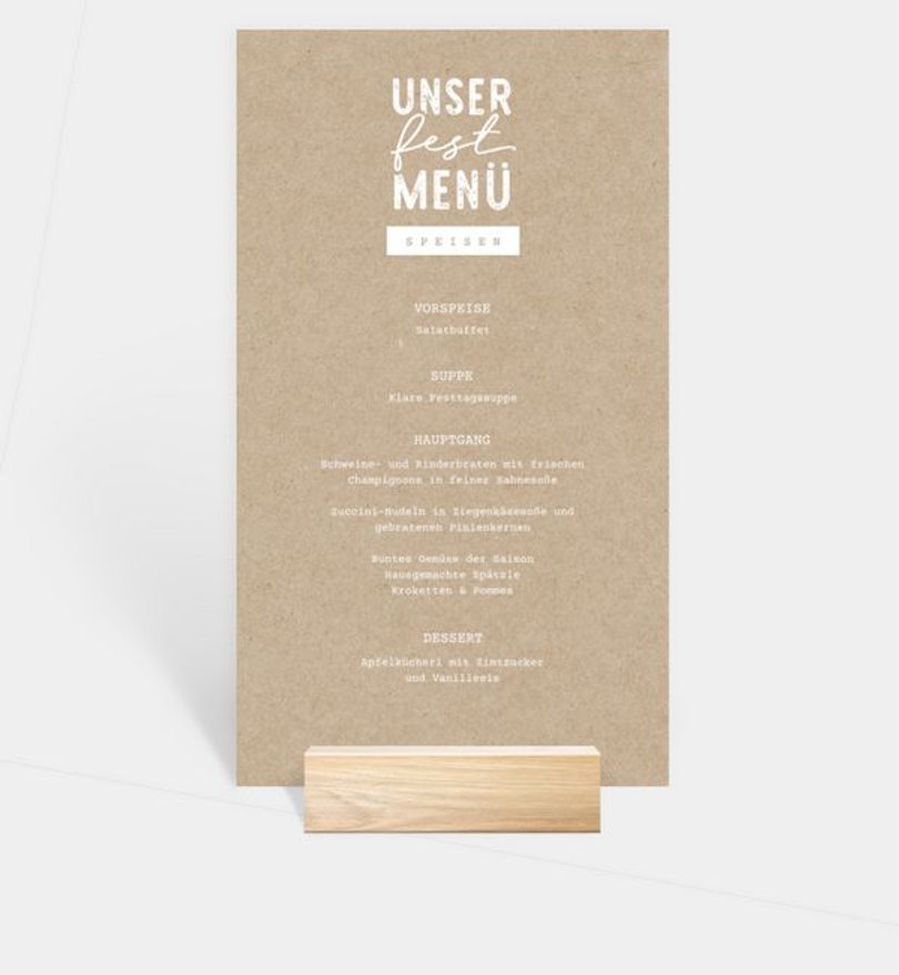 Menükarte Kommunion My Day · Crafty